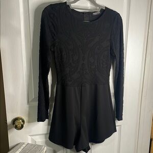 Fashion Nova Blue Long Sleeve Cocktail Dress